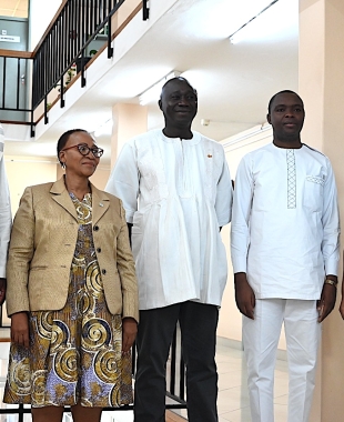 Acting Permanent Secretary in the Ministry of International Relations Ambassador Mmamosadinyana Molefe, received a high-level delegation from Burkina-Faso